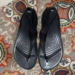 Crocs sandals black size 8